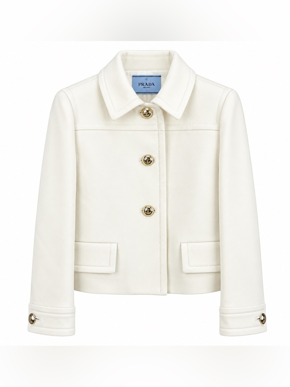 Prada Ivory Button-Front Girls' Blazer